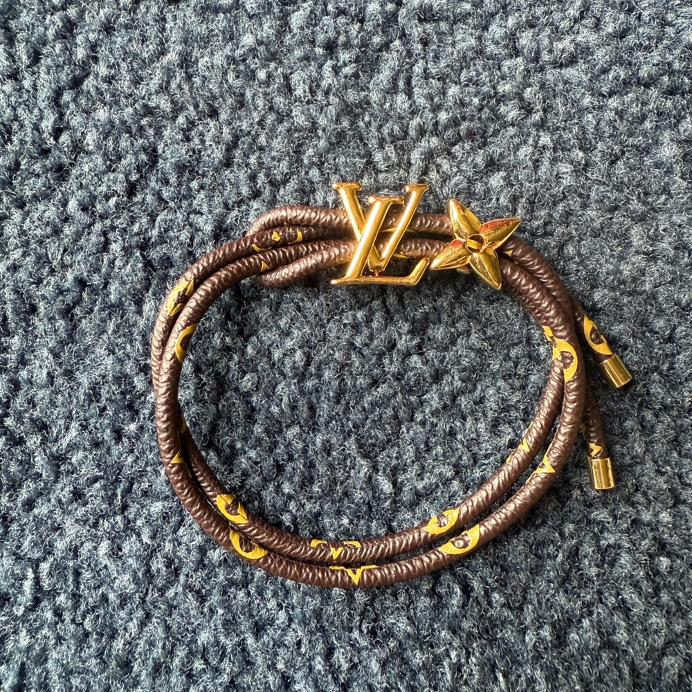 Louis Vuitton Brown and Gold Monogram Bracelet - Picture 3 of 4